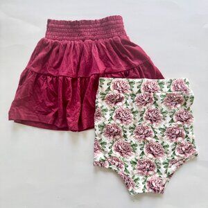 Kate Quinn Skirt & Bloomer Set | Floral + Rose | 2T | NWT (new with tags)